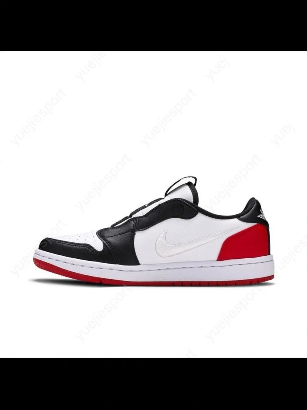 Nike Mens Air Jordan 1 Retro Low Slip 'Black Toe' Women's Size 8